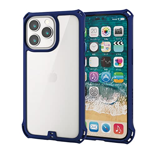 �G���R�� iPhone 14 Pro Max �P�[�X �J�o�[ �ϏՌ� �Ռ��z�� ZEROSHOCK �w�ʃN���A [�Ռ��z���t�B�����t��] �X�g���b�v�z�[���t�� �l�C�r�[ PM-A22DZEROFCNV