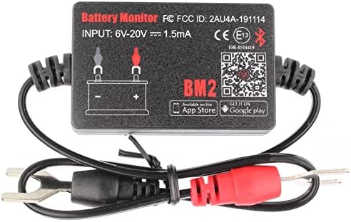 Auto Battery Monitor BM2 Car Battery Tester Battery Load Tester Bluetooth 4.0 12V Device Car Battery Tester Auto Cranking Charging System Test Scan Tool Digital Battery Alternator Analyzer (1pcs)
