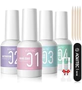 Aokitec Dip Powder Liquid Set, Dip Base Top Gels Coats Dipping Powder Activator & Brush Saver Dip...