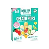DeeBee's Organics Non-Dairy Gelato Pops, Creamy Freezer Pops made with Coconut Milk, No Refined Sugar, No Artificial Flavors or Colors (Pack of 40)