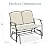 Best Choice Products 2-Person Outdoor Patio Swing Glider Steel Bench Loveseat Rocker for Deck, Porch w/Textilene Fabric, Steel Frame - Ivory/Gray