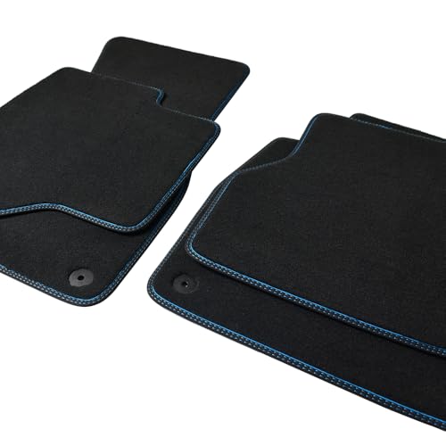 Floor Mats for Jaguar F-pace & Range Rover Velar 2016-2026,Lakeblue Inlay
