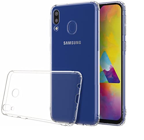 Image of REALCASE Samsung Galaxy M20 Back Cover Case | Ultra Slim Thin Scratch Resistant Clear TPU Transparent Soft Skin Silicone Protective Case Back Cover for Samsung Galaxy M20