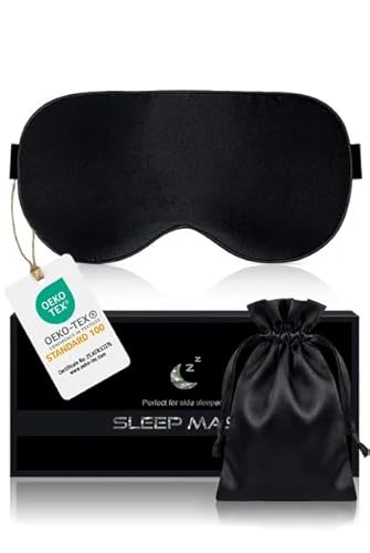 Maschera da notte unisex in seta 100% (seta di gelso),