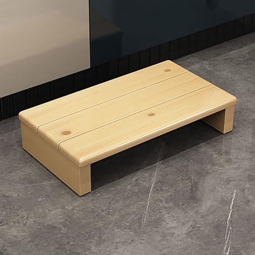 Taburete de madera maciza para camas altas