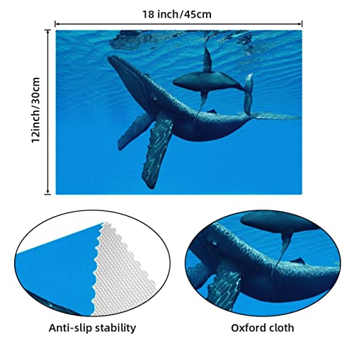 Sets de table baleine pour repas de famille et décoration de table maritime - 5