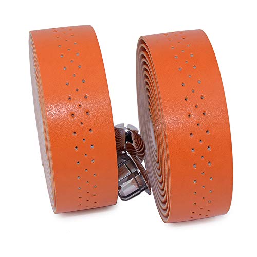 Ruban de guidon pour pignon fixe KINGOU orange, idéal pour le vélotaf de nuit