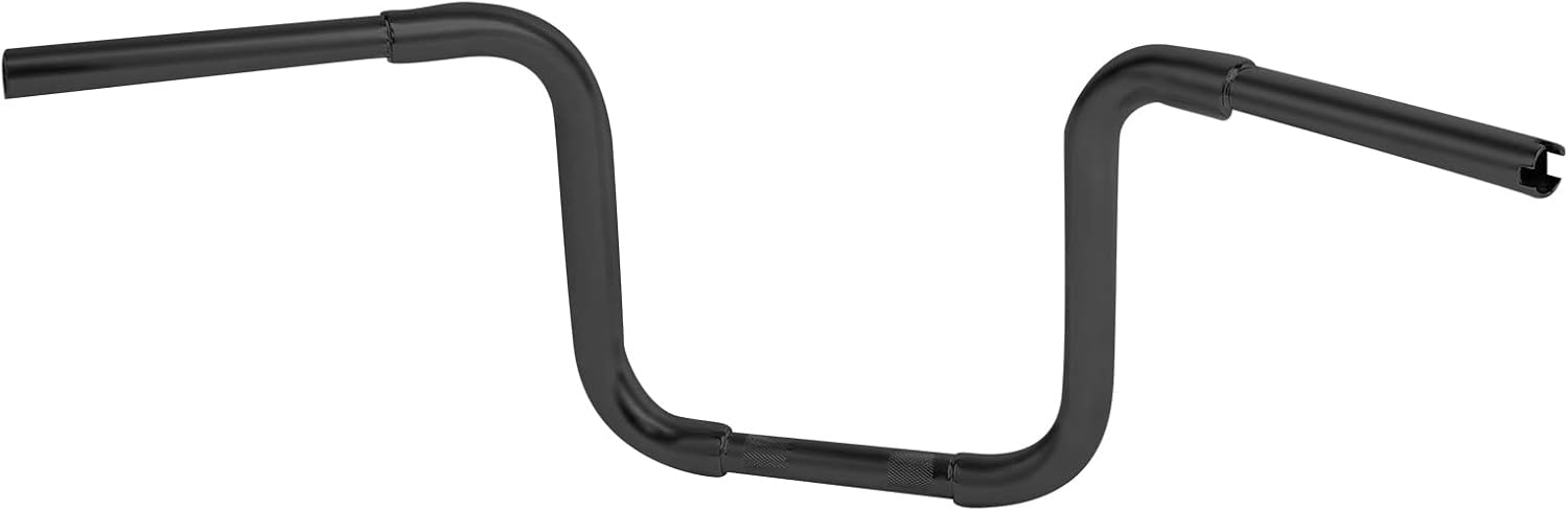 Green-L 1-1/4" Ape Hanger Handlebar Fit for Harley Sportster XL883 XL1200 Softail FLST FXST Models (Black, 10" Rise)