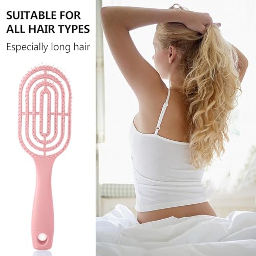Image of Vented Hair Brush for Blow Drying - Detangling Brush for Wet & Dry Hair, Flexible Scalp Massage Comb for Curly, Straight, Thick or Thin Hair - Anti-Frizz, Quick Dry, Lightweight