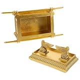 JOINPAYA Religiöse Bundeslade aus Kunstharz Dekoration für Schreibtisch und Wohnzimmer Multifunktionale Christliche Lade mit Stauraum Israelisches Kunsthandwerk für Innenräume