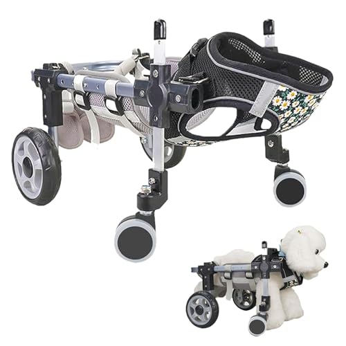 Fauteuil roulant pour chien et chat blessé avec support de jambe réglable