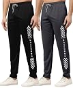 MALAKAR® Track Pants for Mens/Joggers for Men/Lower Lycra Blend with 2 Side Zipper Pockets for Gym, Exercise, Morning Walk, Sports Attitude Combo Black Dark Grey (Size XL) (Pack of 2) gallery image