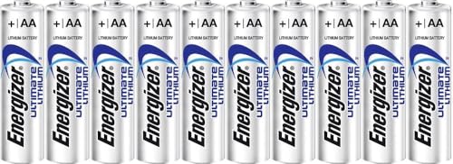 Piles AA Lithium Energizer FR6 lot de 10 longue durée pour appareil photo