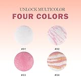 KYDA 4 Colors Baked Makeup Palette, All-in-one Baked Palette Include Blush, Highlighters and Eyeshadows, Creating Natural Makeup Look, Portable, Highly Colored and Long-lasting Wearing-Pink - Image 2