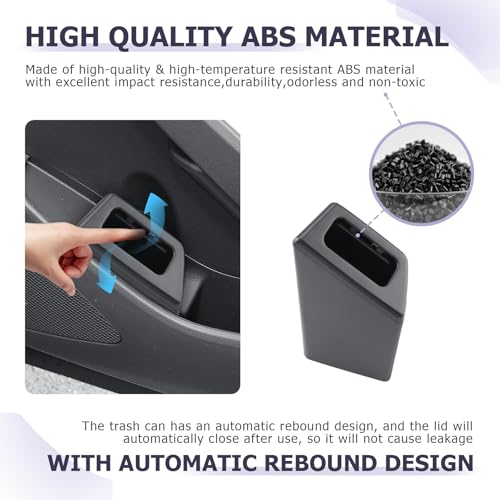 Image of LUWU Car Trash Can with Lid - Portable Mini Dustbin Garbage Bin for Toyota Corolla Cross Interior Accessories (Right)