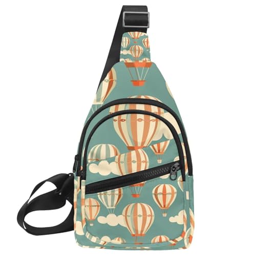 Mochila cruzada de senderismo y viaje con estampado de globos