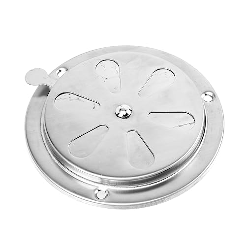 Shidongbla - Stainless Steel Round Air Vent Grille Cover, Adjustable Ventilation Holes Shed Vent, for Boat Ducting Ventilation Grills