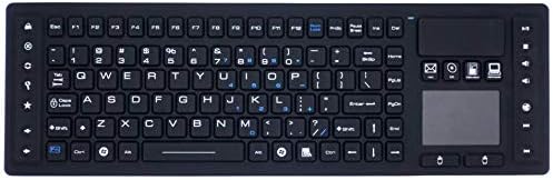 DSI RF Wireless Keyboard with Touchpad IP67 Waterproof Silicone Black TBK104