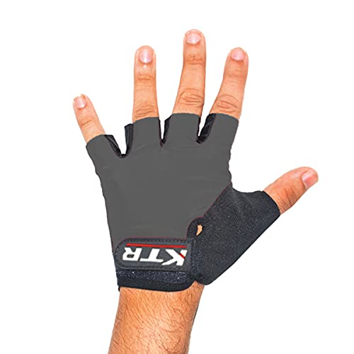 Luva Ciclismo Bike Academia Meio Dedo KTR Sport M Cinza