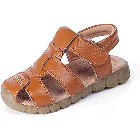 BWGHBH Boys Comfortable Leather Summer Sandals Cover