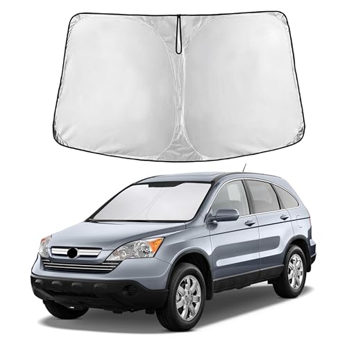 EcoNour Windshield Sunshade Compatible for Honda CRV 2007-2009 2010 2011 Sun Visor for Front Windshield & Window Sun Shade Cover UV Heat Blocker & Protector Car Accessories