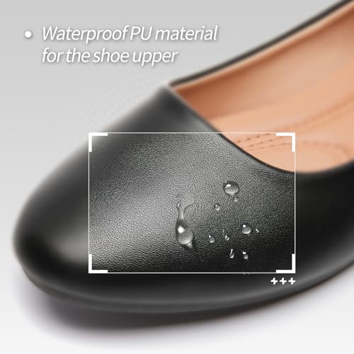 Image of Women's Ballet Flats Shoes Comfortable PU Leather Dress Slip on Shoes Teacher Business Casual