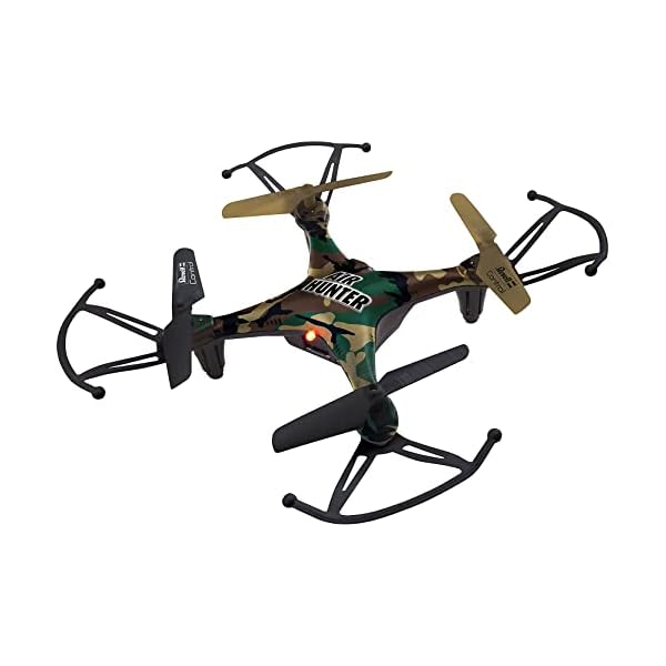 Revell Control Quadrocopter Air Hunter, Einsteiger-freundlich, 3 Geschwindigkeitsstufen, Headless Mode, Flip-Funktion fÃ¼r ÃberschlÃ¤ge, Mit LiPo Akku und USB-LadegerÃ¤t, PrÃ¤zise Fernsteuerung