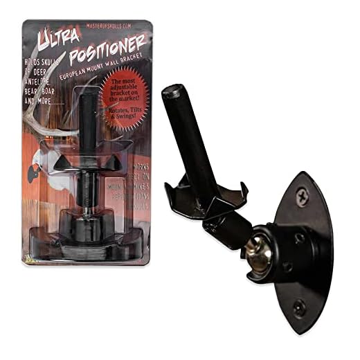 Mountain Mikes - Ultra Positioner Adjustable Skull Wall Mount - Adjustable European Skull Mount Bracket - Universal Design Works with Deer, Bear, Lion, Antelope and More - Black