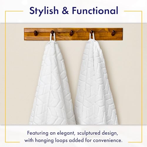 Alusa Home CHEV001 Ultra Soft & Stylish 700 Gsm Luxury Bath Towels - 100% Zero-Twist, Long-Staple Cotton - Remarkably Absorbent & Quick Drying - 6 Piece Towel Set thumb #4