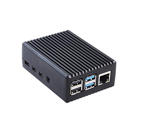 Case para Raspberry Pi 4, Raspberry Pi 4 Caja de aluminio, refrigeración pasiva con placa de disipación térmica, carcasa...
