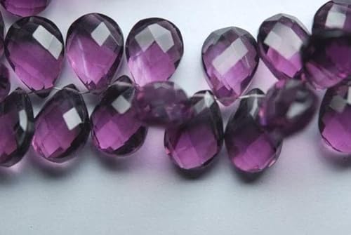 Briolette kunzite rose quartz poire facettée de qualité supérieure - 2
