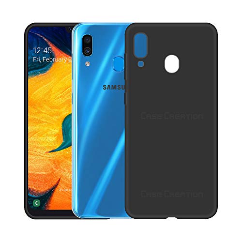 Image of Case Creation Luxurious OG Series for Samsung Galaxy A30 Case Cover,Anti-Dirty Slim Case Frosted Matte Cute Candy TPU Raised Bezel (Splash of Color) Back Cover for Samsung A30 -Black