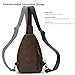Alldaily Large Sling Bag for Women Crossbody Purse Leather Fashionable Trendy Chest Bag for Travel, Fanny Pack (Chocolate)