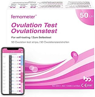 Femometer Ovulation Test Strips Kit, 50 LH OPK, Sensitive Fertility Predictor Testing Sticks