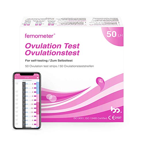 Femometer Ovulation Test Strips Kit, 50 LH OPK, Sensitive Fertility Predictor Testing Sticks