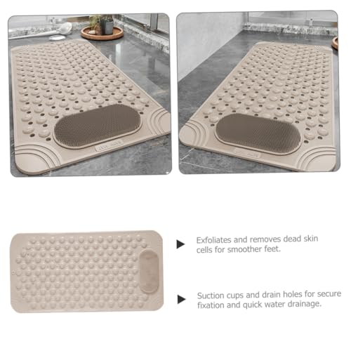 Alfombrilla antideslizante de pies de PVC para ducha con orificios de drenaje 8