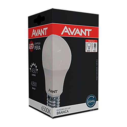 Lâmpada Pera LED, 4,8W, Luz branca 6500K, Soquete E27, Bivolt, Avant
