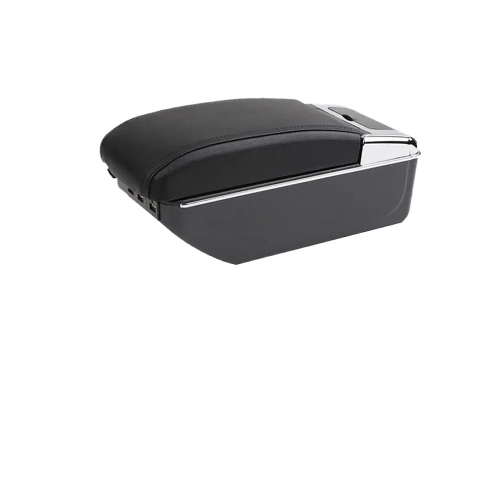 Ggwqoops Car Armrests For Seat For Ibiza 6j 6L Car Armrest Retrofit Parts Storage Box Accessories Interior Details Armrest Box(C black line 7USB)