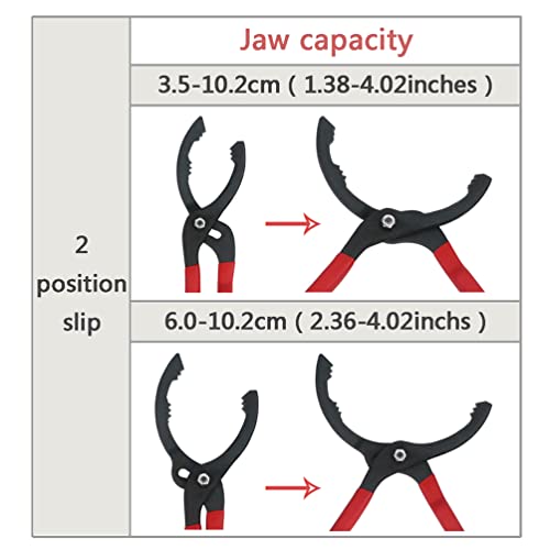 Shonee 12" Adjustable Oil Filter Pliers, Universal Oil Filter Wrench, Multifunction Oil Filter Removal Tool, Ideal For Engine Filters, Conduit, & Fittings #TOP3