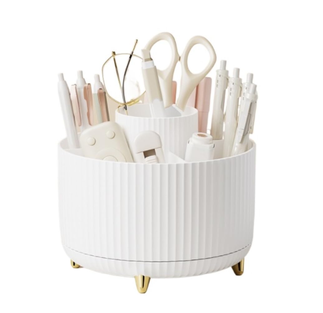 Organizer Scrivania Organizzatore Scrivania Portapenne per Matita da Scrivania Organizzatori E Accessori da Scrivania Rotanti A 360° Portapenne da Scrivania (Color : C, Size : 15 * 12.5cm)