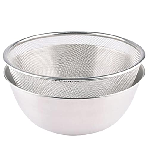 DINHEAROM Coladores Inoxidable para Arroz y Ensaladas Escurridores Multifuncionales con Base Antideslizante Herramienta de Cocina Duradera y Saludable