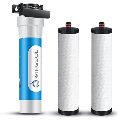 WINGSOL WINGSOL Jumbo Under Sink Water Filter, NSF/ANSI 53&42, reduce 99.99% Lead, Chlorine, Sediment, 24K Gallon Long-lasting, Quick Change, Municipal&Well Water, Life Indicator