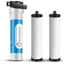 WINGSOL WINGSOL Jumbo Under Sink Water Filter, NSF/ANSI 53&42, reduce 99.99% Lead, Chlorine, Sediment, 24K Gallon Long-lasting, Quick Change, Municipal&Well Water, Life Indicator
