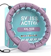 Swiss Activa+ Infinity Hoop Smart Weighted Hula Hoop - Smart Hula Hoop Fit- Exercise Hoola Hoop E...