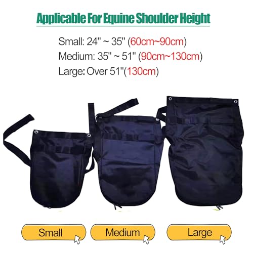 YLLFFLL Reusable Heavy Duty Manure Bags Universal Horse Poop Manure Collection Bag, Racecourse Farm Barn Equine Poop Storage Device, Easy Put On(L)