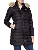 Tommy Jeans Damen Mäntel Tommy Jeans Damen TJW ESSENTIAL HOODED DOWN COAT Jacke, Schwarz, 38