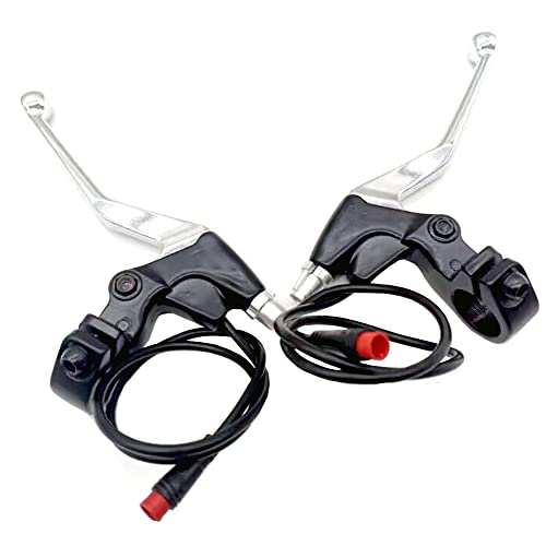 Bqpoling Waterproof Electronic Brake Lever Set For Electric Bicycle Bike (Black & Silver) #TOP1