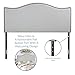 Modway Curl Linen Fabric Upholstered Full Headboard with Nailhead Trim and Curved Shape in Gray