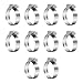 XRPAOWA Hose Clamp, 304 Stainless Steel Clamps, 10 pcs/Pack, SAE 32 Worm Gear Hose Clamps, 1-9/16-Inch-2-1/2-Inch(40-63mm) (SAE 32)