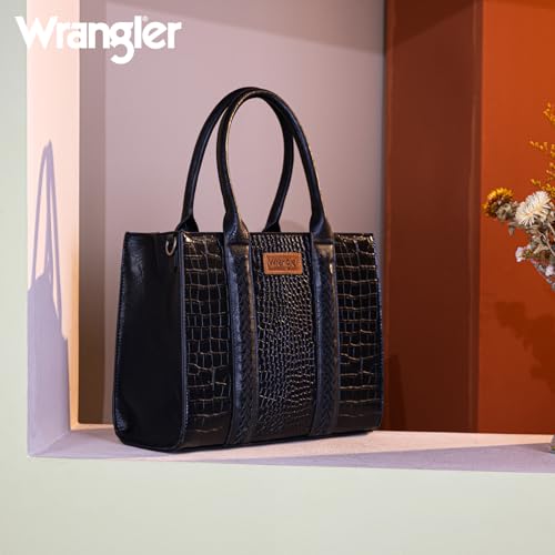 Image of Wrangler 3PCS Purses for Women Tote Bag Crossbody Handbag and Wallet Set with Guitar Strap